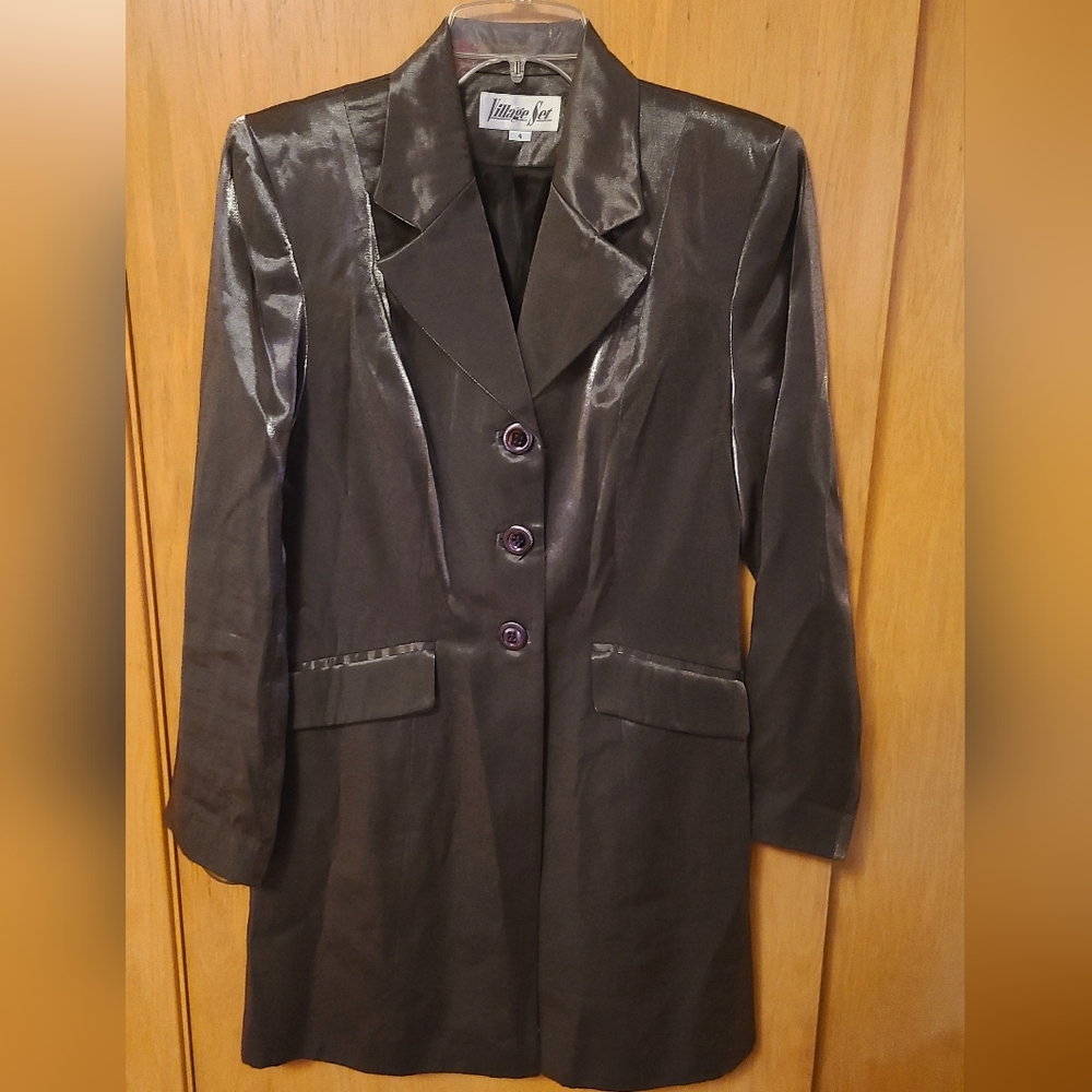 Village Set Metallic Blazer Size 4
